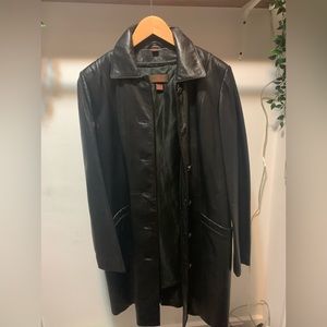 - Vintage Denier leather trench coat